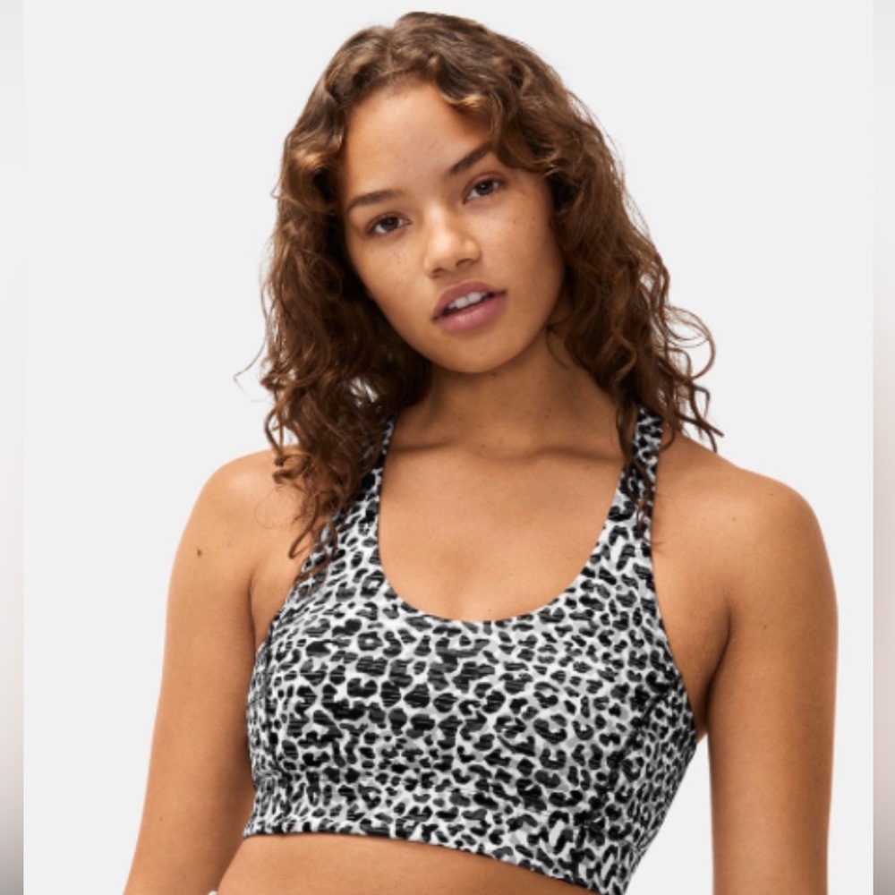 Snow Leopard Print Doing Things Thrive Bra - image 1